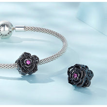 Gothic Black Rose Bead