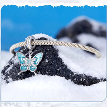 Snowflake Butterfly Charm Pendant