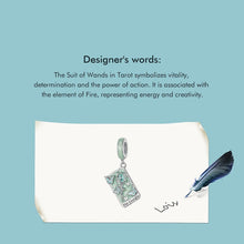 Tarot Cards The Suit of Wands Charm Pendant