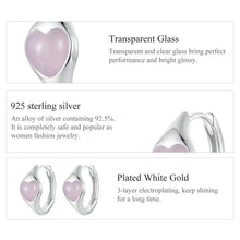 Pink Heart Hoop Earrings