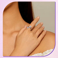 Purple Pansy Open Ring