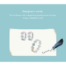 Colorful Drop Oil Flower Earrings