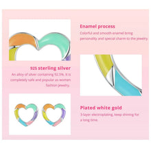 Rainbow Heart Stud Earrings