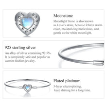 Heart Moonstone Charms Bracelet