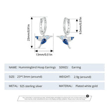 Hummingbird Hoop Earrings