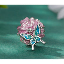 Flower Beads & Colorful Butterfly