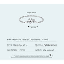 Heart Lock Key Bracelet