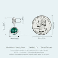 Natural Green Malachite Star Pendant Moon Bead