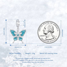 Snowflake Butterfly Charm Pendant
