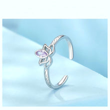 Purple Lotus Opening Ring Vintage