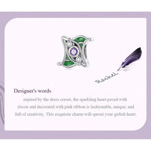 Artistic Purple Zircon Spacer Charm