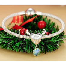 Reindeer Christmas Heart Charm