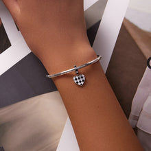 Black-white Grid Love Pendant