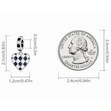 Black-white Grid Love Pendant