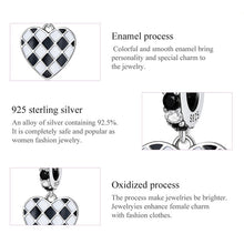 Black-white Grid Love Pendant