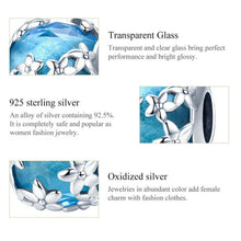 Daisy Blue Crystal Beads