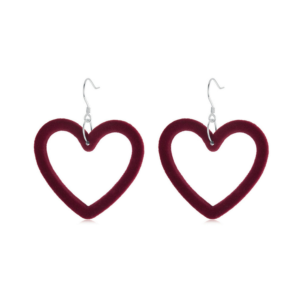 Velvet Heart-shaped Earrings