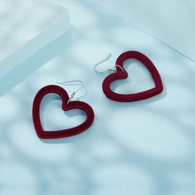 Velvet Heart-shaped Earrings
