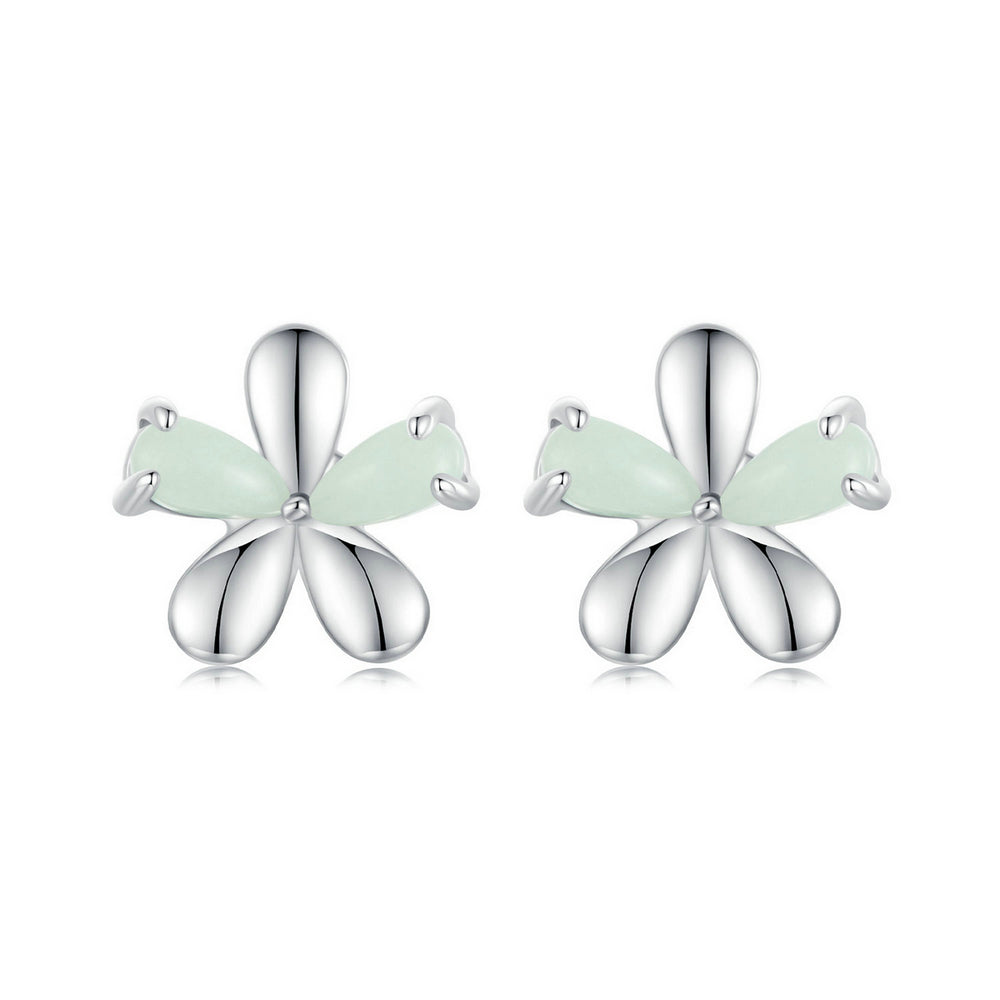 Luminous Flower Stud Earrings