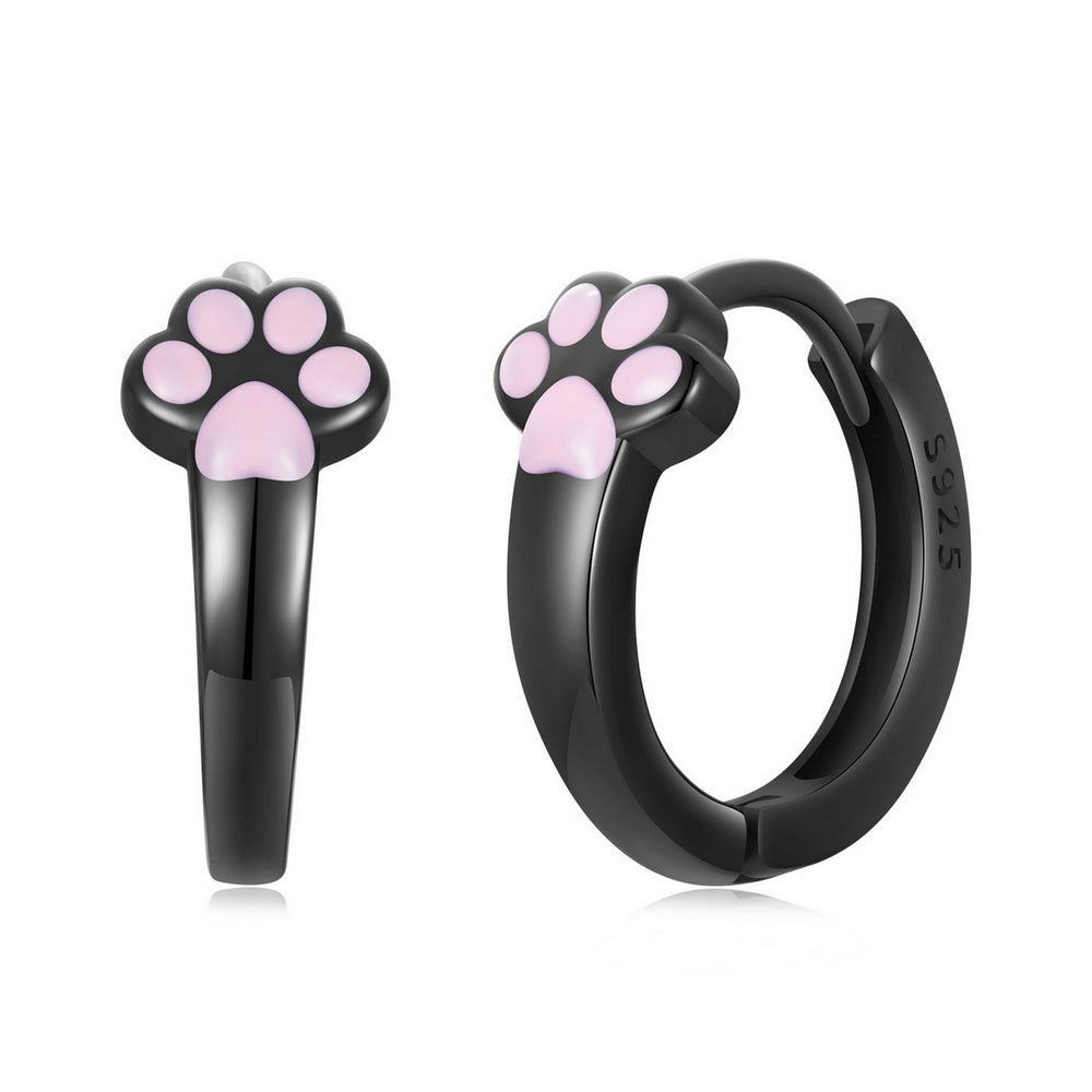 Cat Paw Hoop Earrings