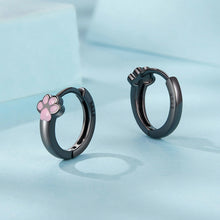 Cat Paw Hoop Earrings