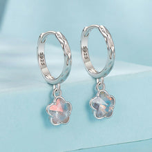 Ice  Flower Hoop Earrings