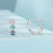 Colorful Drop Oil Flower Earrings