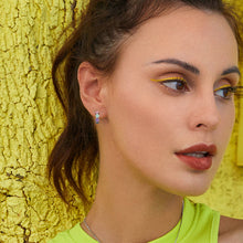 Colorful Drop Oil Flower Earrings