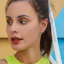 Rainbow Heart Stud Earrings