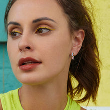 Rainbow Heart Hoop Earrings