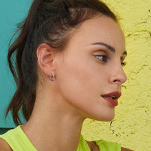 Rainbow Heart Hoop Earrings