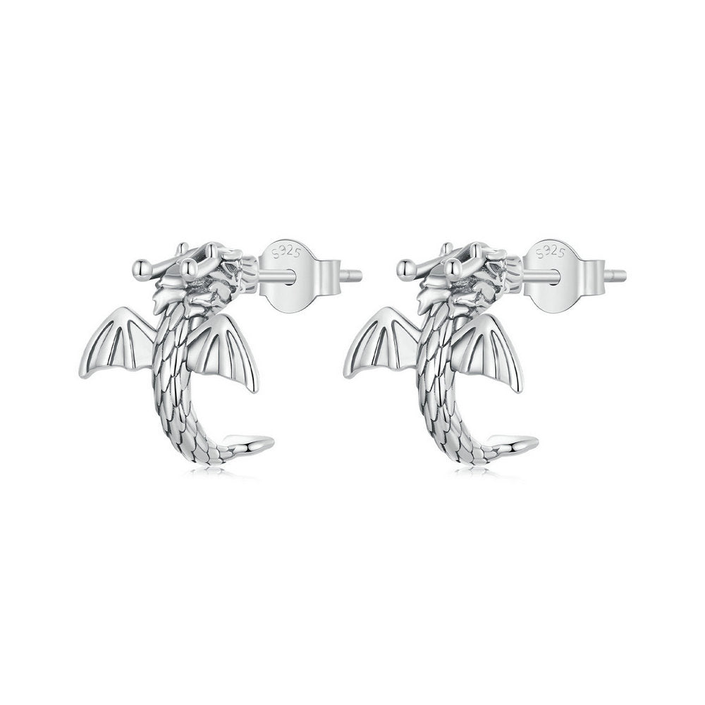 Flying Dragon Stud Earrings