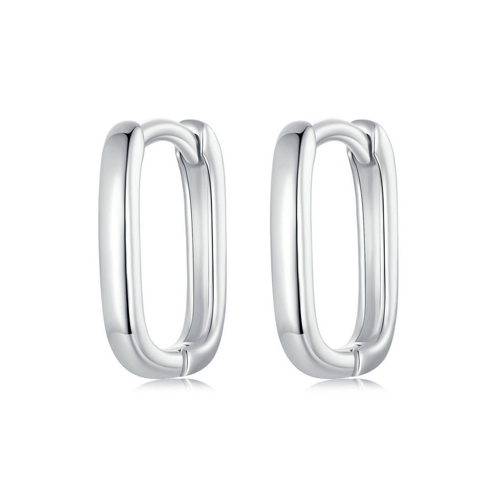 Square Cut Hoop Earrings