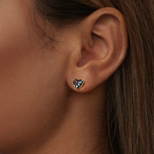 Vintage Heart Stud Earrings