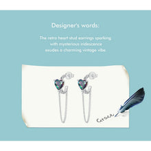 Retro Heart Stud Earrings