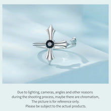 Black Cross Opening Ring