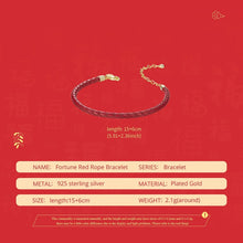 Fortune Red Braided Leather Rope Bracelet