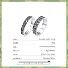 Vintage Pattern Open Ring