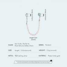Sea Turtle, Starfish & Pearl Silicone Safety Chain Charm Pearl Chain