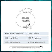 Cross Style Zircon Chain Bracelet