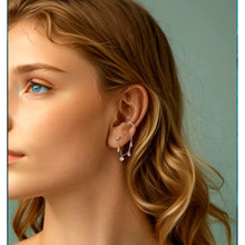 Sparkling Starry Stud Earrings with Clip