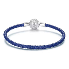 Flower Heart Lock Leather Rope Bracelet