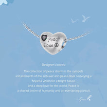 Heart-Shaped Peace and Love Charm