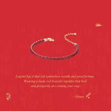 Fortune Red Braided Leather Rope Bracelet
