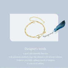 Double Layer Butterfly Charm Bracelet