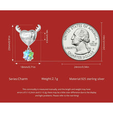 Reindeer Christmas Heart Charm