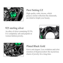 Dark Skull Shaped Rose Charm