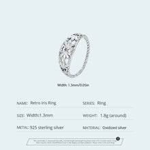 Retro Iris Flower Ring