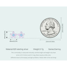 Cute Purple Flower Stud Earrings