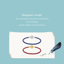 Flower Heart Lock Leather Rope Bracelet